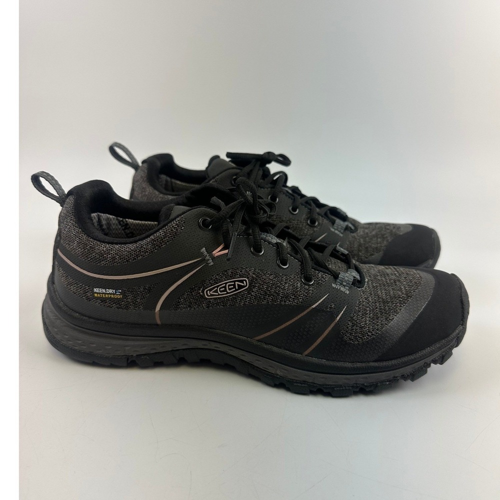 KEEN Terradora Waterproof Hiking Shoes Black Rose Dawn Lace Up 1016772 Women 7W - Picture 2 of 12